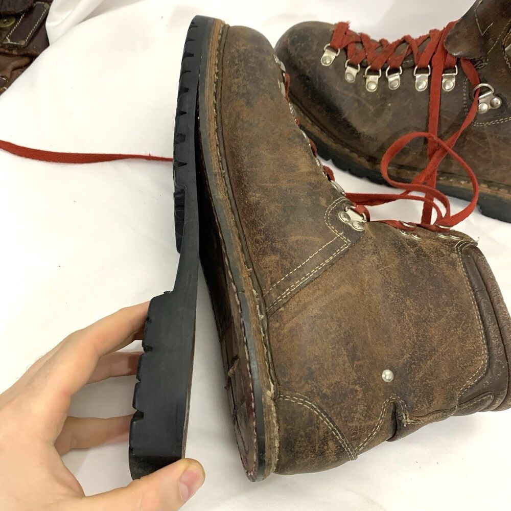 Vintage LOWA All-Leather Norwegian Welt Hiking Boots Men's UK 10 (READ)